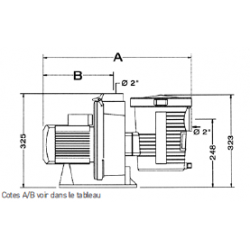 Pompe Filtration piscine Pentair Ultra Flow Plus 0,75 cv Tri 11 m3/h