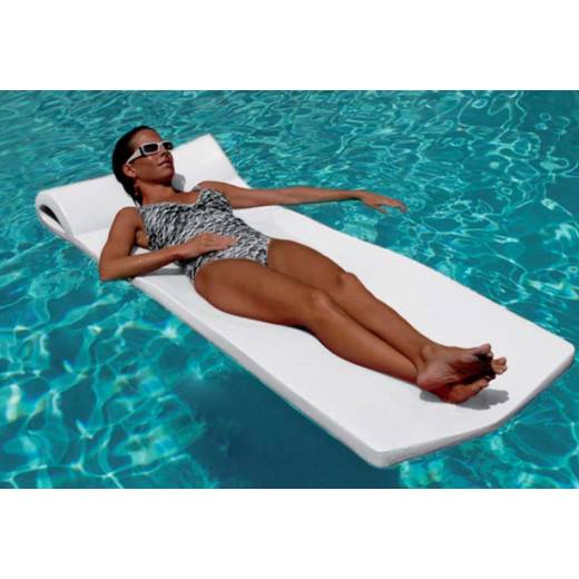 Matelas mousse Sunsation blanc 178 x 66 x 4,5 pour piscines enterrées et hors-sol