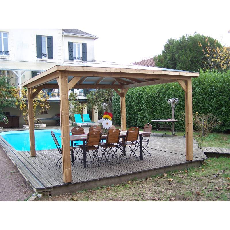 Pool House bois massif THT 3,79x3,79m