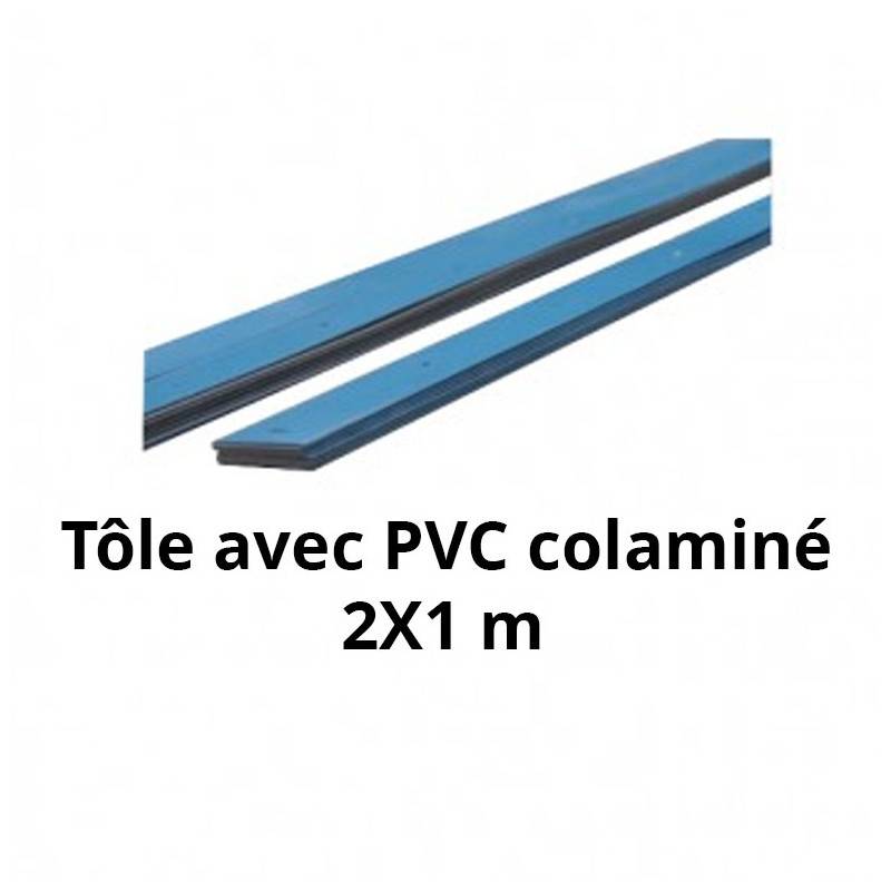 Tôle colaminée 2 m x 1 m pour PVC Armé