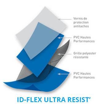 PVC armé ID-Flex Ultra Resist' rouleau de 41,25 m2 - Largeur 1,65m