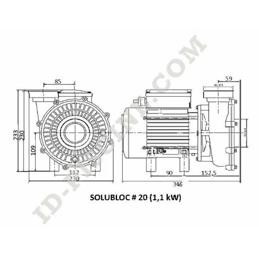 Pompe filtration SOLUBLOC 20 compatible Desjoyaux® P25