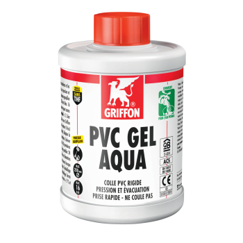 Colle gel PVC AQUA Griffon sans THF - Tuyaux rigides