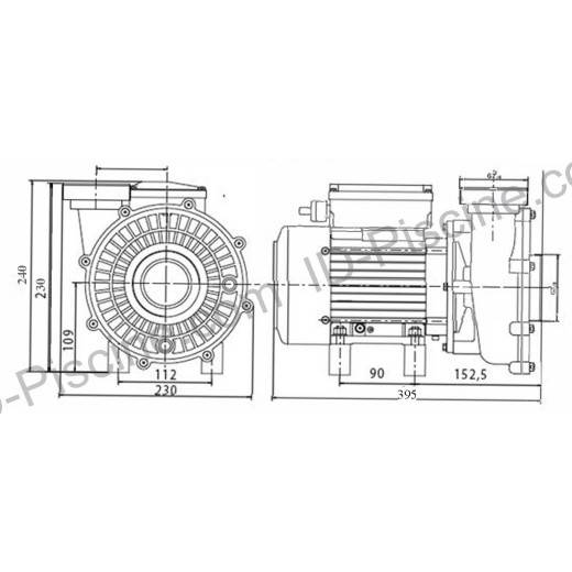 Pompe de filtration reconditionnée SOLUBLOC 2V Bi-Vitesse compatible Desjoyaux® PBI bi-vitesse