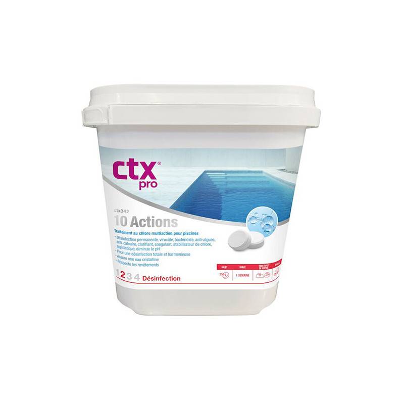 Chlore 10 Actions + sans cuivre CTX 342, 5 kg ASTRAL/CTX