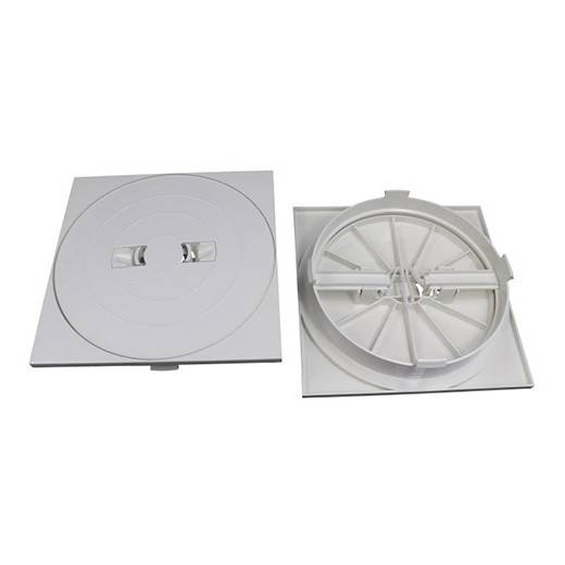 Couvercle 4402010510 + cadre carré - Skimmer prestige blanc Astralpool
