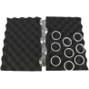 Paire de Brosses mousses noires avec 14 clips Zodiac