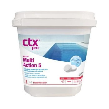 Chlore 5 actions CTX 376 (CTX 379) 5kg - Compatible filtre à cartouche