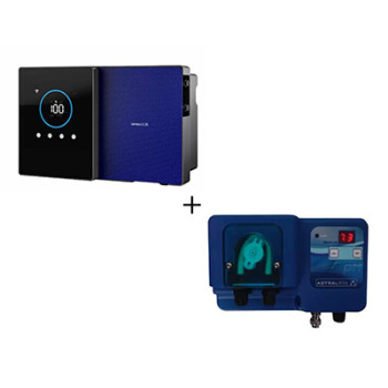 Pack Electrolyseur Sel Clear Connect 50 m3 + Pompe doseuse Micro pH Astralpool
