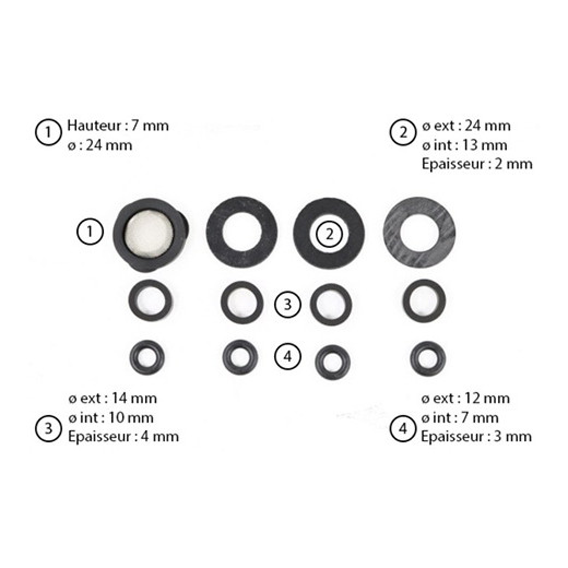 Kit joints 170565A douche solaire Giordano