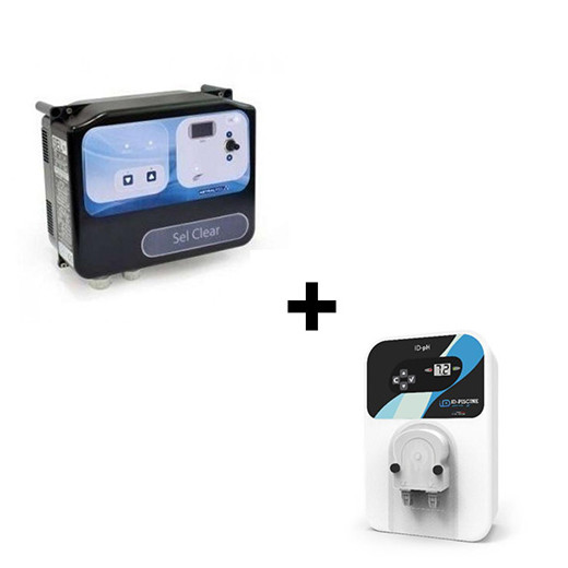 Pack Electrolyseur Sel Clear 40 m³ ASTRAL + Pompe doseuse ID-pH