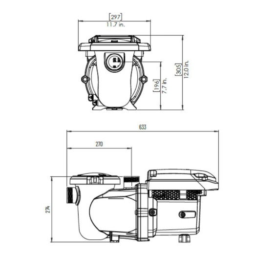 Dimensions IntelliFlo 3 VSF