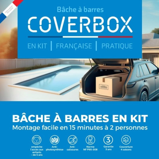 Bâche à barres en kit WL Coverbox - dimensions 7,5 x 4 m