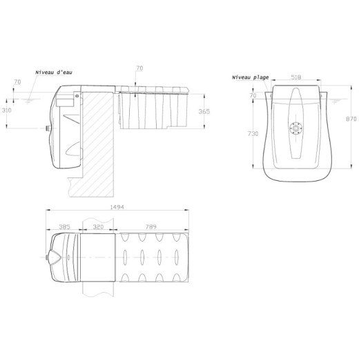 Bloc filtrant Filtrinov MX18 Electrolyseur au sel + Régulateur pH + By Pass