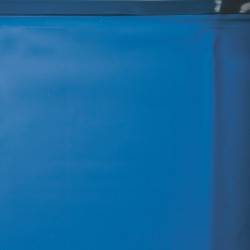 Liner 0.40 bleu avec rail d'accroche piscine ovale 810 x 470 h 132