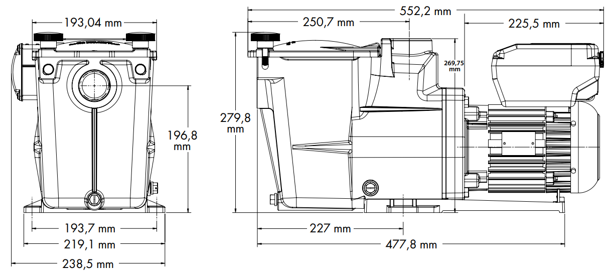 schema pompe VV hayward super pump