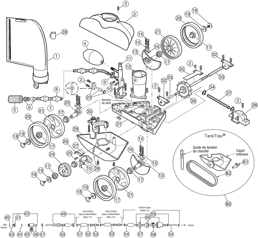 Vue éclatée roobts POLARIS