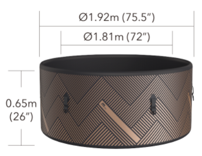 Dimensions MSpa Mono 8P