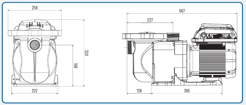 Dimensions SuperFlo VS2M