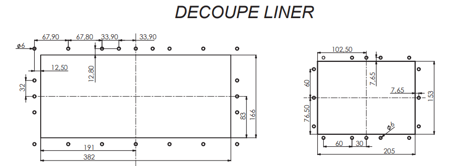 Découpe liner - Skimmer A 200