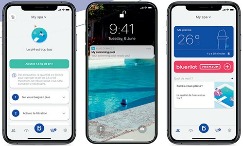 Ecran iphone - blue connect application